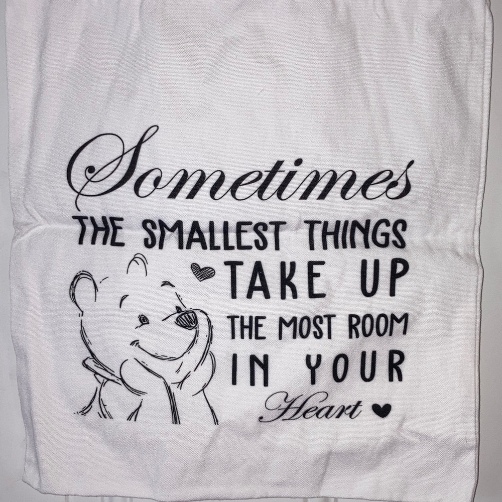 Disney WINNIE THE POOH canvas Tote Bag 15 x 13.5 inches